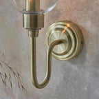 Applique da Parete Art Deco in Ottone e Vetro Island