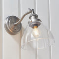 Lampada da Parete Hansen in Argento Spazzolato