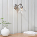 Lampada da Parete Hansen in Argento Spazzolato