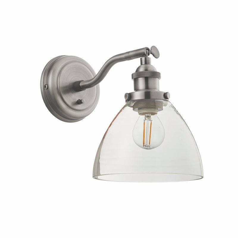 Lampada da Parete Hansen in Argento Spazzolato