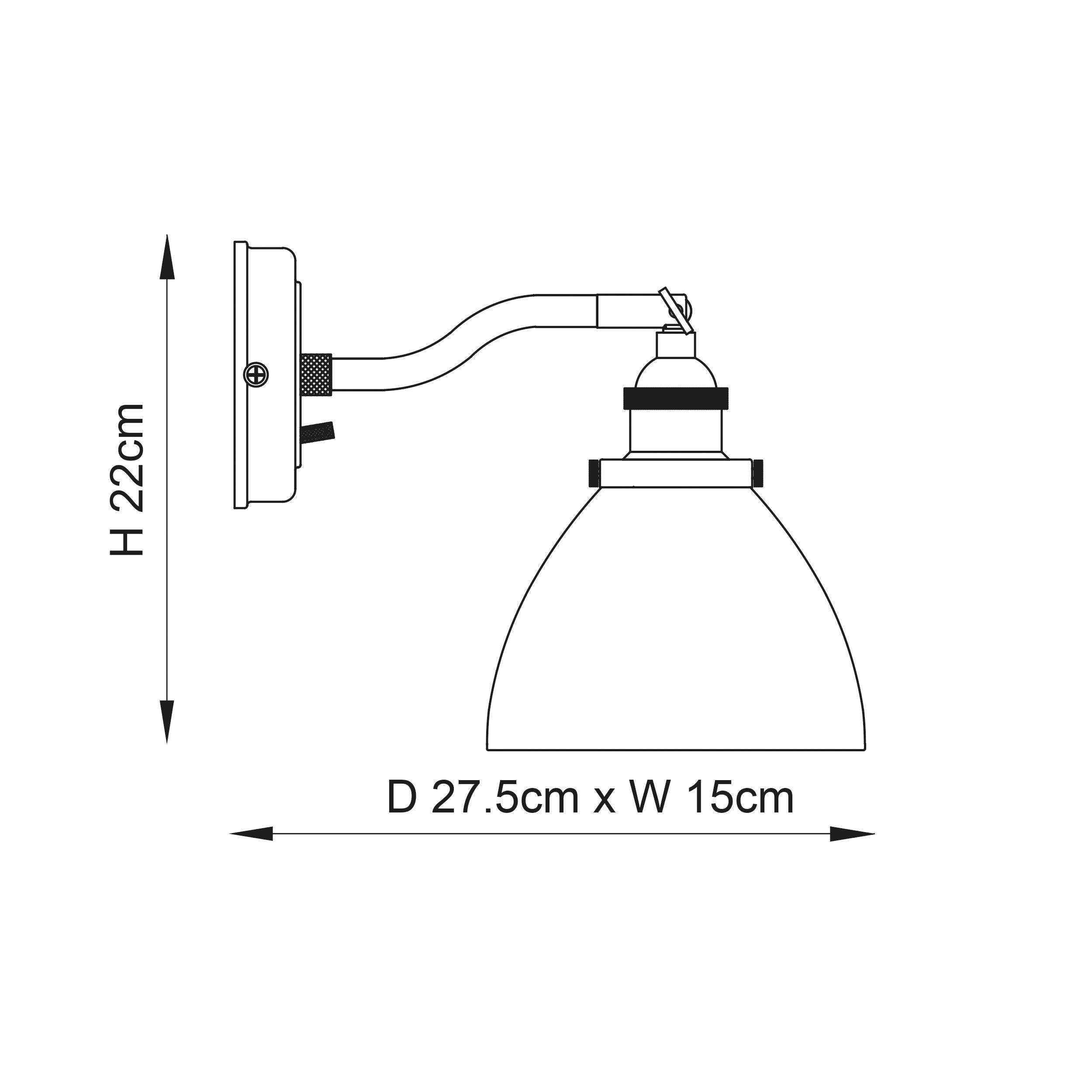 Lampada da Parete Hansen in Argento Spazzolato
