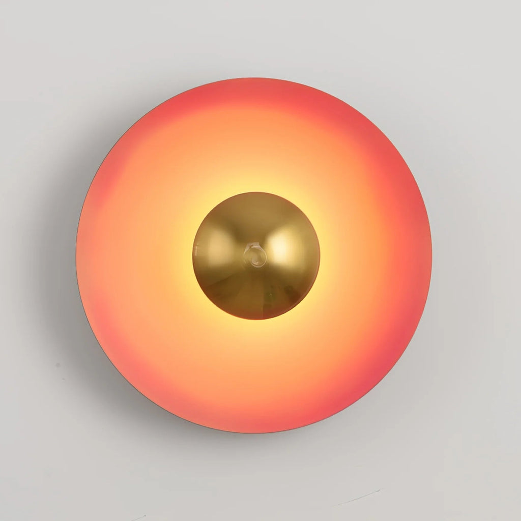 Lampada da Parete in Ferro a Disco Moderno