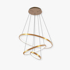 Lampada a Sospensione LED Illuminato Arisha Design Bianco/Nero/Oro Anello Interno Soggiorno/Camera da Letto