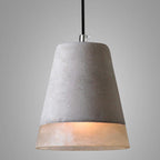 Lampadario in Cemento Minimalista Industriale Grigio a 1 Luce