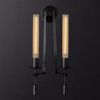 Lampada da Parete Vintage in Vetro per Candele
