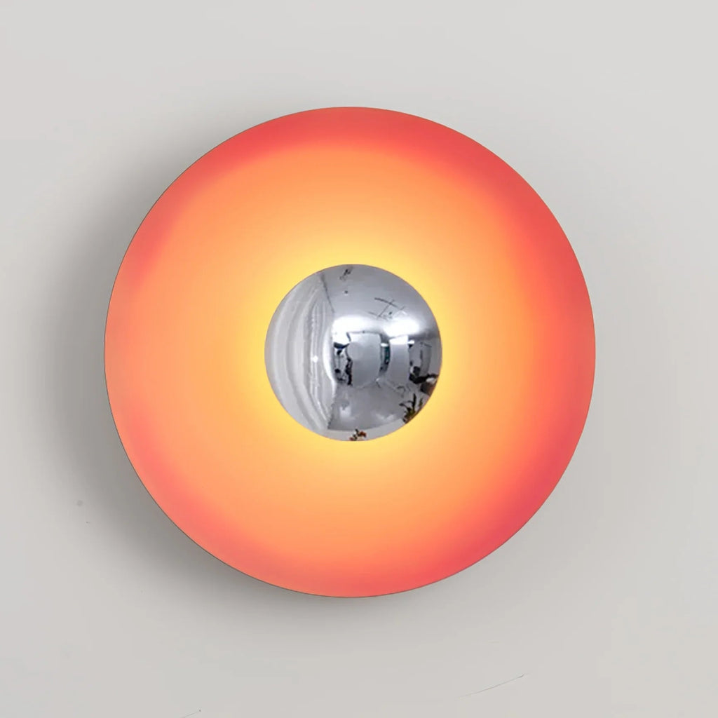 Lampada da Parete in Ferro a Disco Moderno