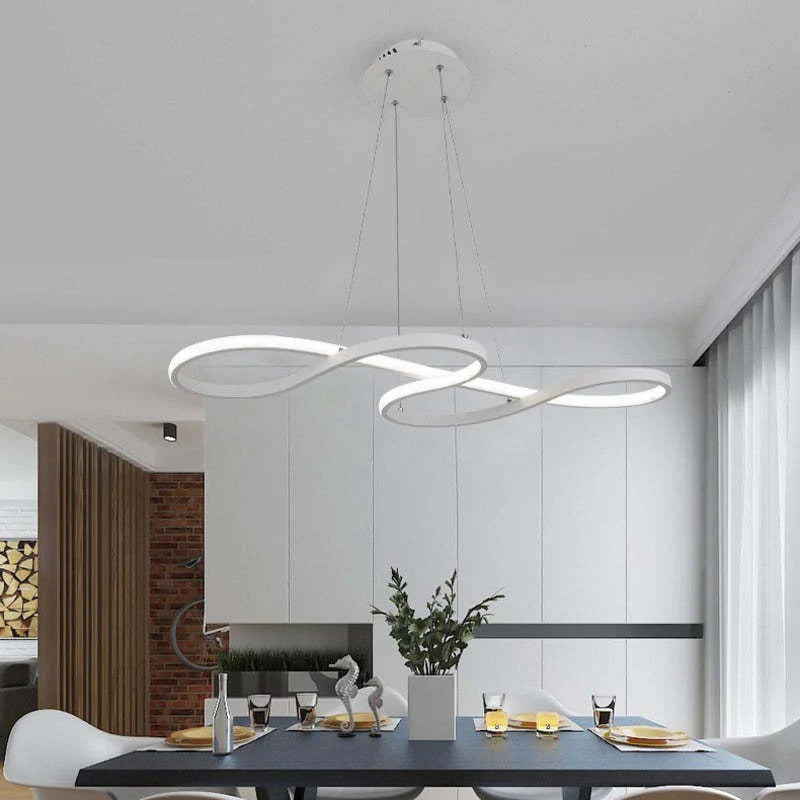 Lampada a sospensione LED con design di note musicali moderne