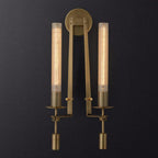 Lampada da Parete Vintage in Vetro per Candele