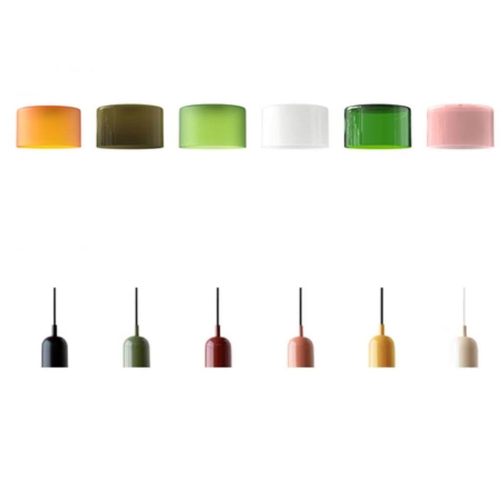 Lampada a sospensione in vetro – Elegante lampada cilindrica per ambienti accoglienti