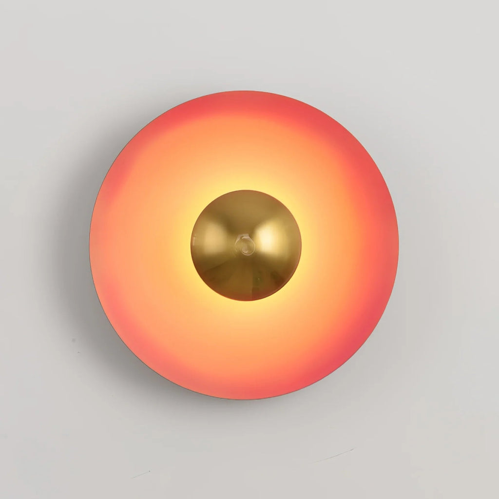Lampada da Parete in Ferro a Disco Moderno