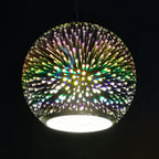 Moderna Creativa Lampada a Sospensione Dome in Vetro Colorato con Fuochi d'Artificio a 1 Luce