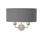 Applique da Parete Endon Highclere in Nichel Lucido - Ombra Charcoal