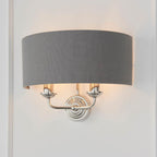 Applique da Parete Endon Highclere in Nichel Lucido - Ombra Charcoal