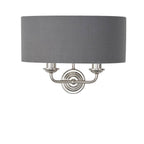 Applique da Parete Endon Highclere in Nichel Lucido - Ombra Charcoal