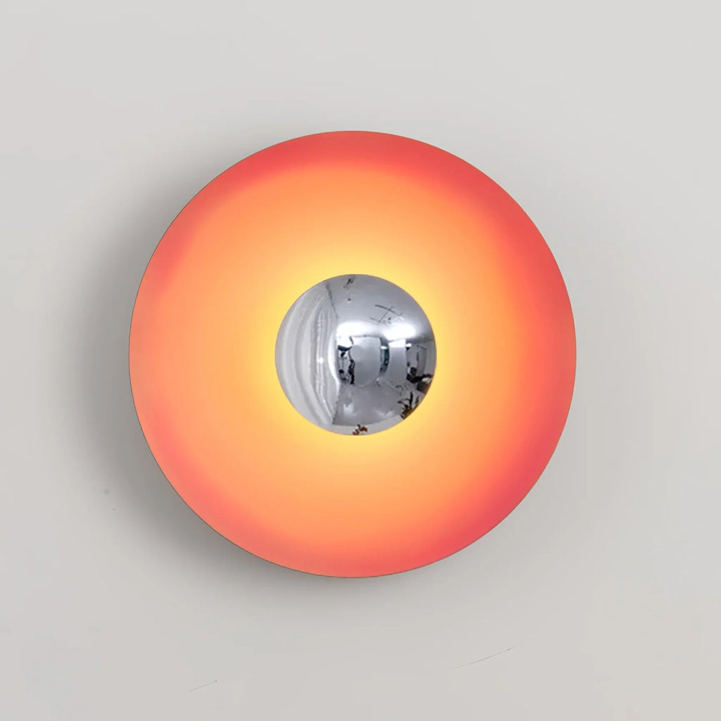 Lampada da Parete in Ferro a Disco Moderno