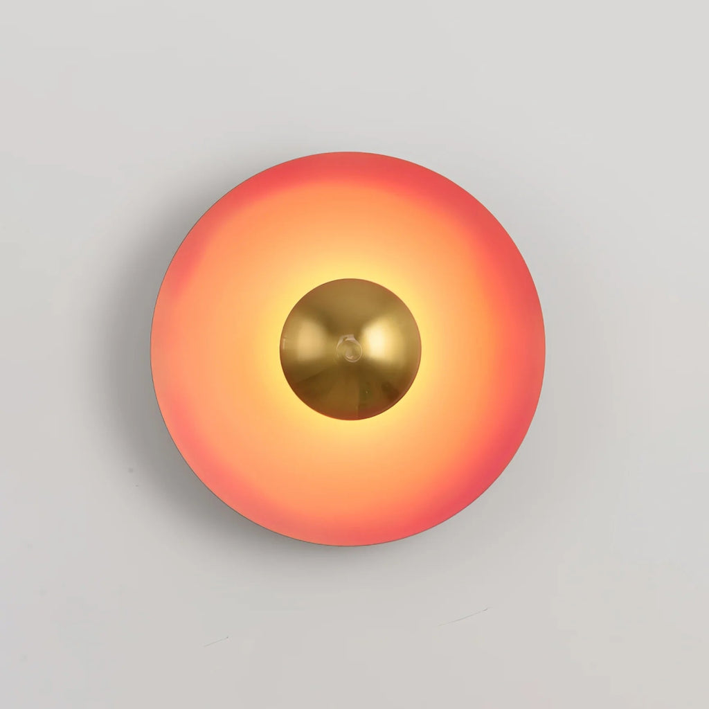 Lampada da Parete in Ferro a Disco Moderno