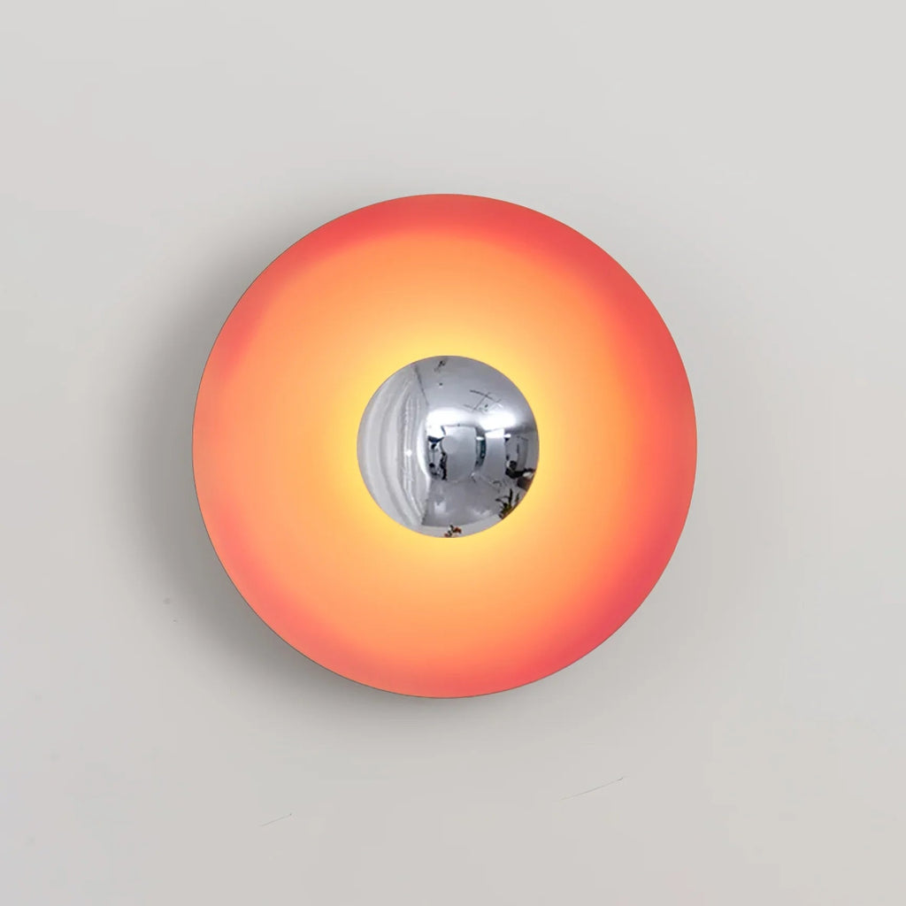 Lampada da Parete in Ferro a Disco Moderno