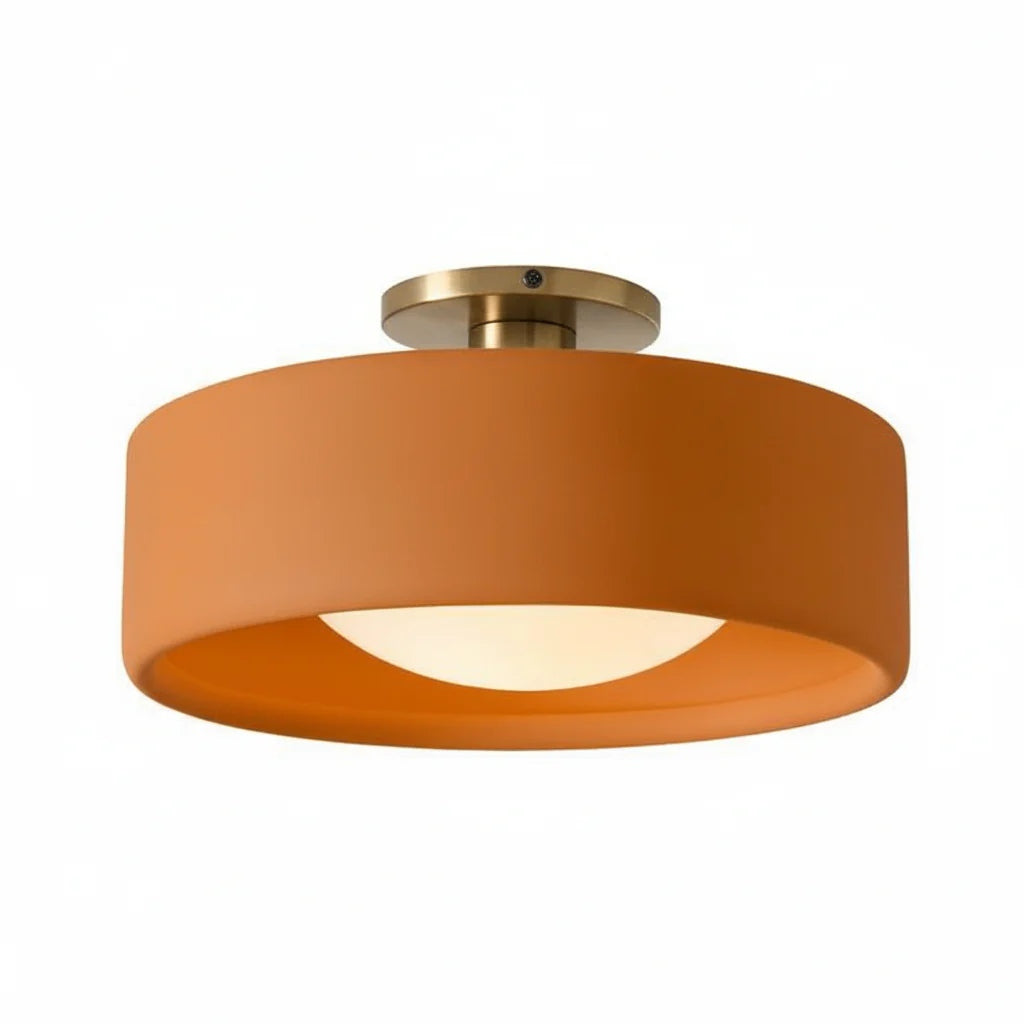 Lampada da soffitto a tamburo in porcellana