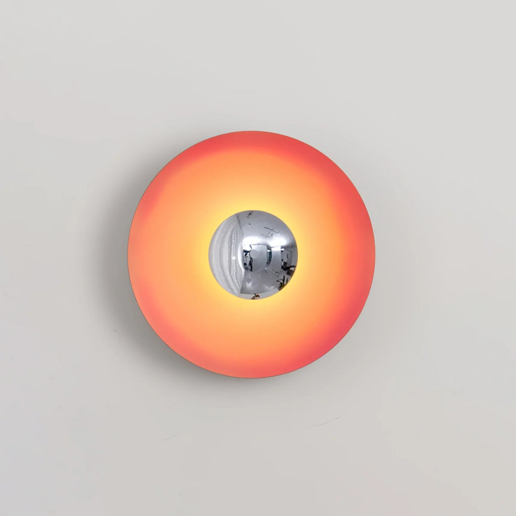 Lampada da Parete in Ferro a Disco Moderno