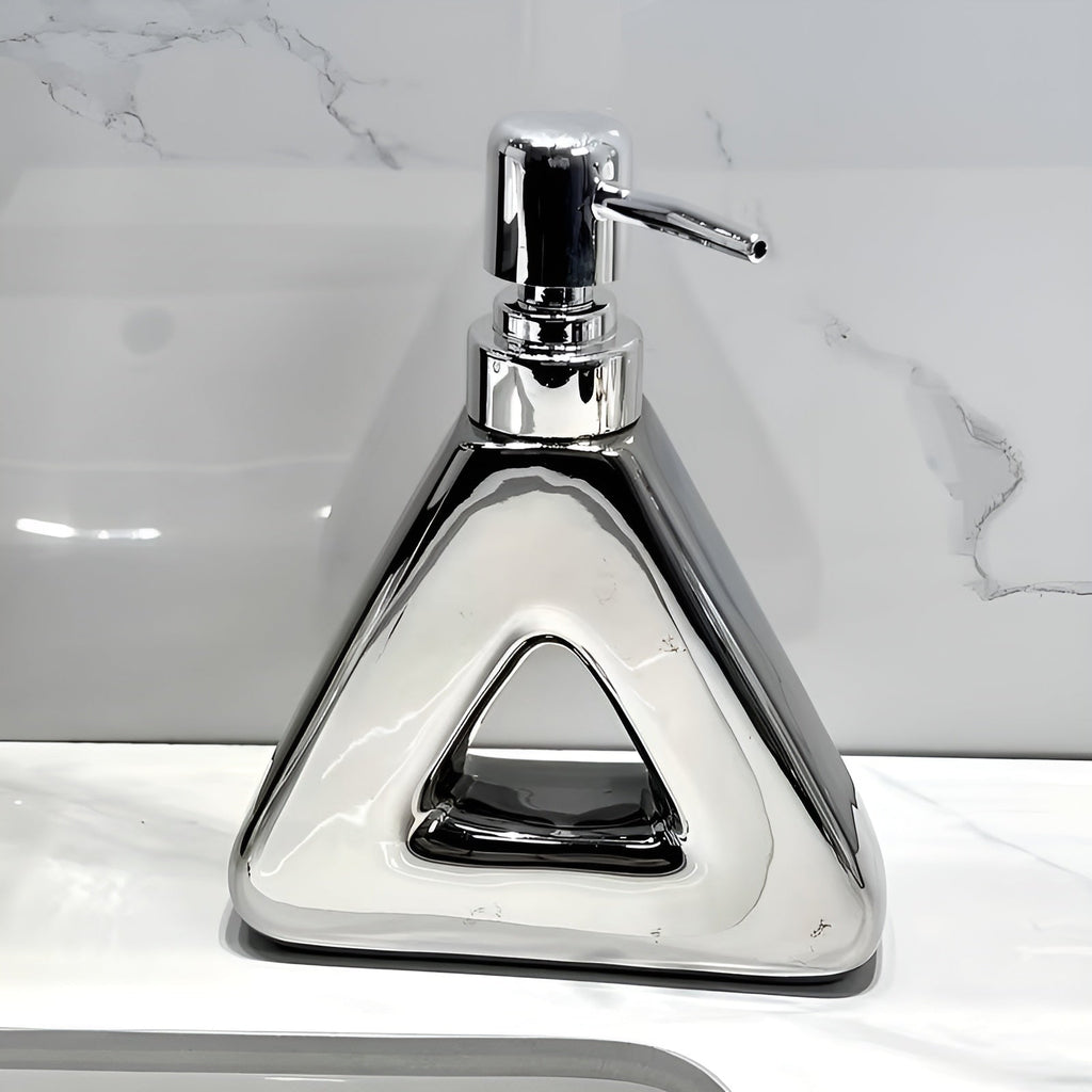 Dispenser di Sapone in Ceramica – Elegante e di Alta Qualità | Ricaricabile per Sapone Liquido e Gel Doccia in Bagno