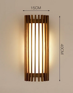 “ZenAura Wabi-Sabi Applique” – Applique LED in Noce Retro Giapponese