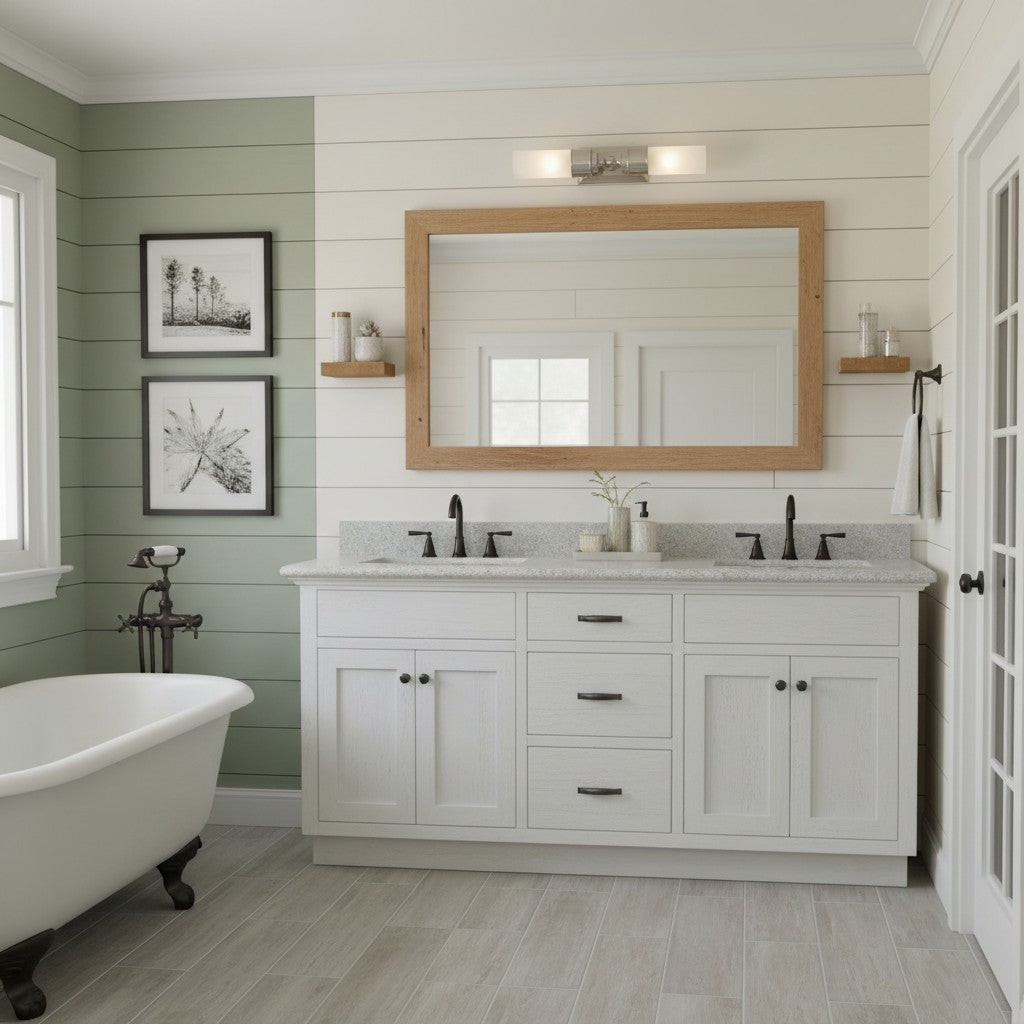 Applique da Bagno Contemporanea a Tubo in Vetro Doppio Elite