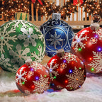 Palla di Natale Gonfiabile 60 cm – Decorazione Natalizia in PVC Resistente alle Intemperie per Esterni