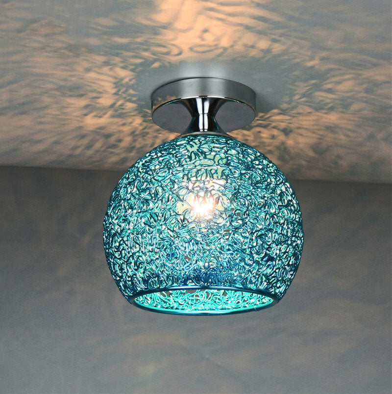 Moderno Lampadario a Cupola Colorato con 1 Luce