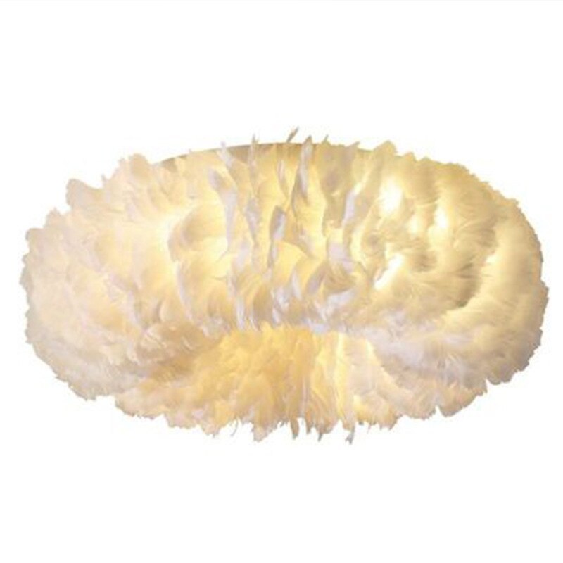 O'Moore Lampada da Soffitto Rotonda in Piuma di Cigno