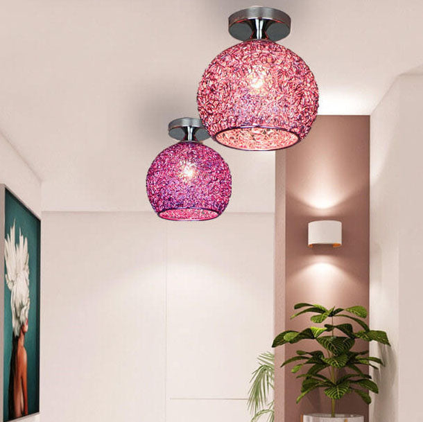 Moderno Lampadario a Cupola Colorato con 1 Luce