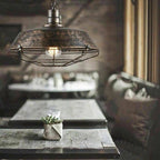 Lampadario Industriale Rustico Nero Epoch