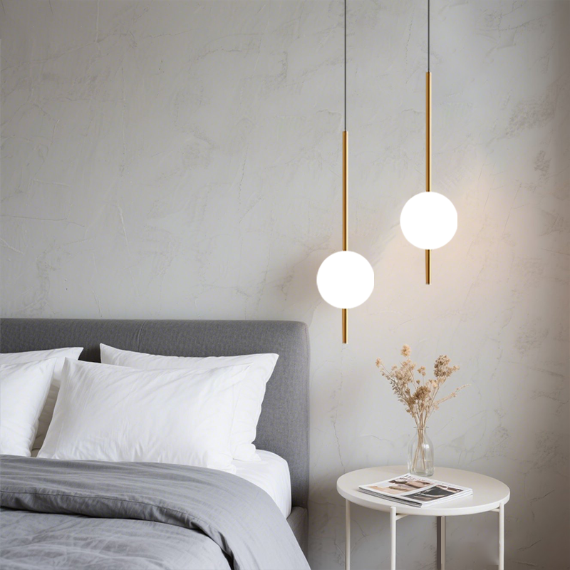 Lampada Appesa Cilindrica Moderna da Comodino