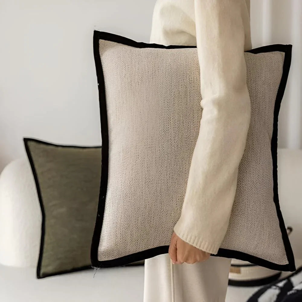 Fodere per Cuscini con Bordo Nero in Stile Retro Francese