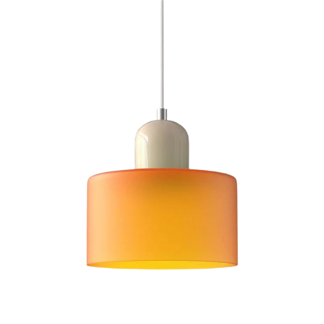 Lampada a sospensione in vetro – Elegante lampada cilindrica per ambienti accoglienti