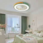 Ventilatori da soffitto in legno contemporanei con luci LED