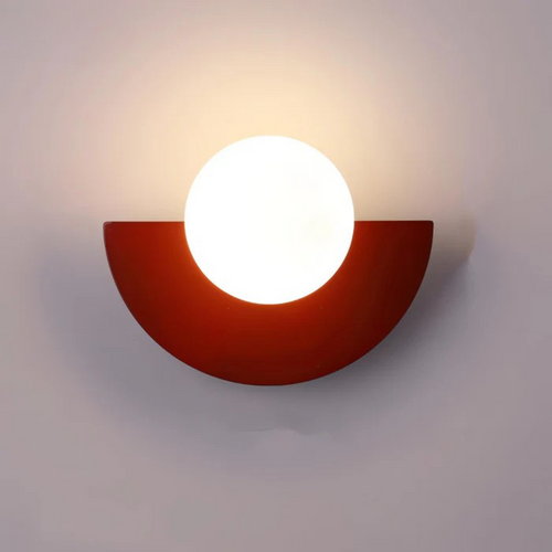 Applique da parete in vetro a sfera minimalista moderna LED 1 luce