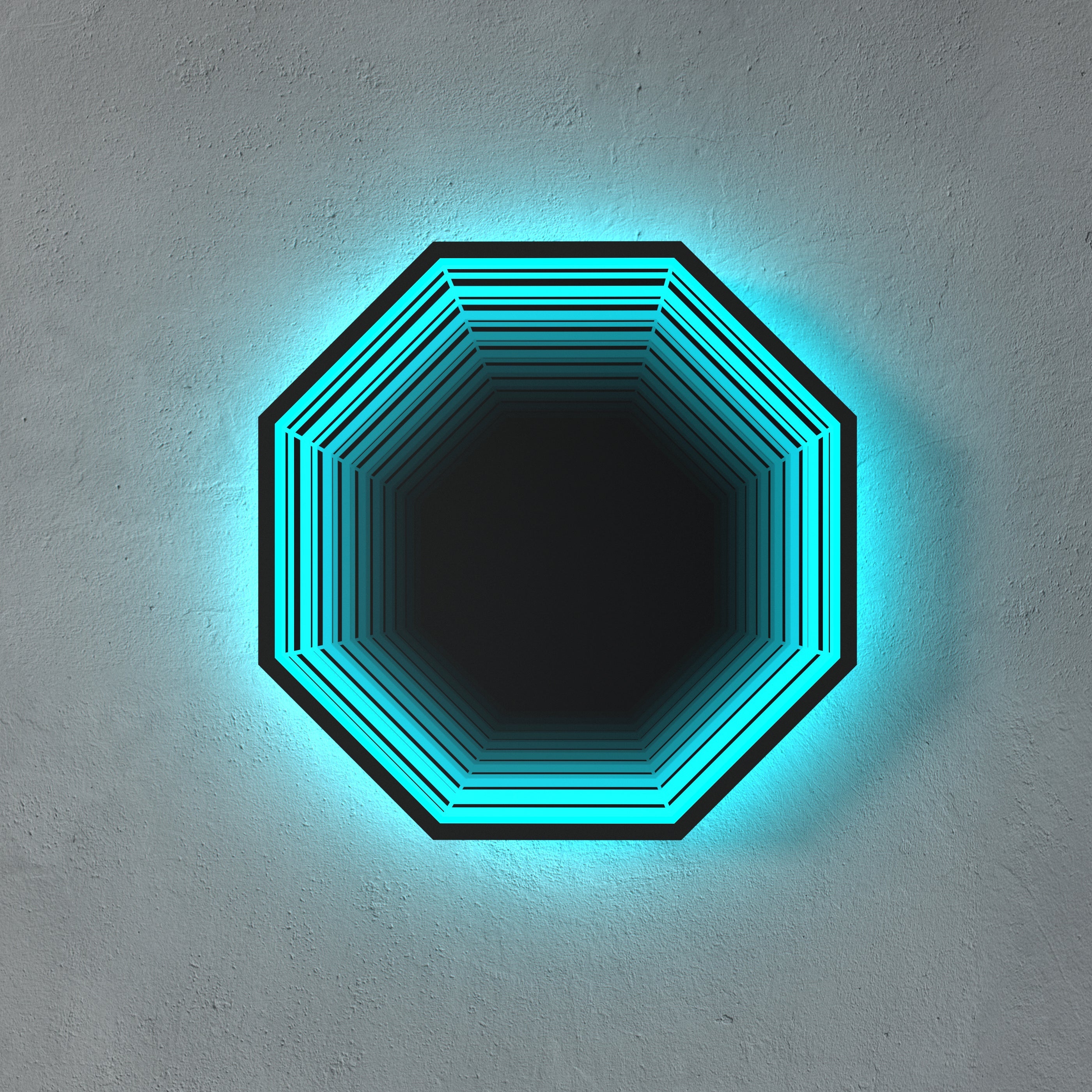 Specchio Luminoso Ottagonale 3D