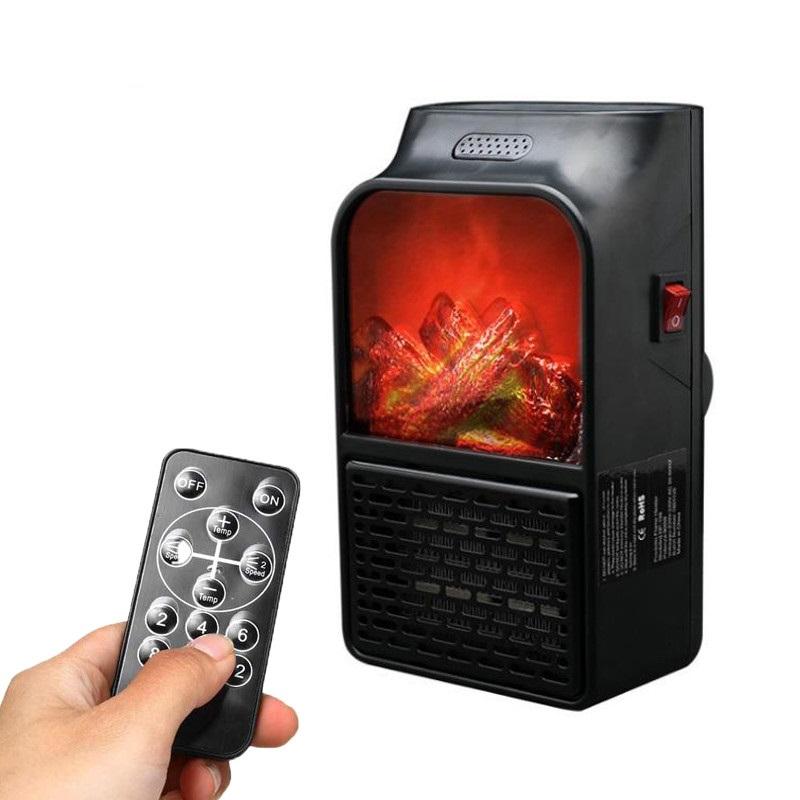 PTC Wandkachel 500W con Effetto Fiamma – Stufetta Elettrica Compatta