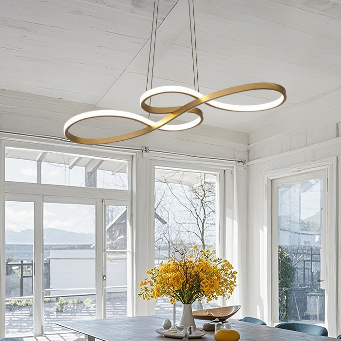 Lampada a sospensione LED con design di note musicali moderne