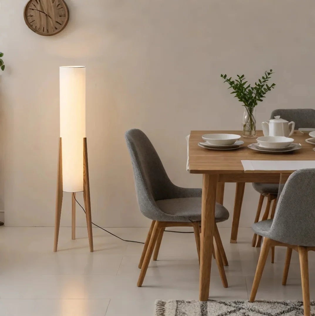 Lampada da Terra in Legno Massello Nordic
