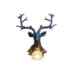 Applique da Parete Retro Creativo in Resina a Forma di Testa di Cervo con 1 Luce