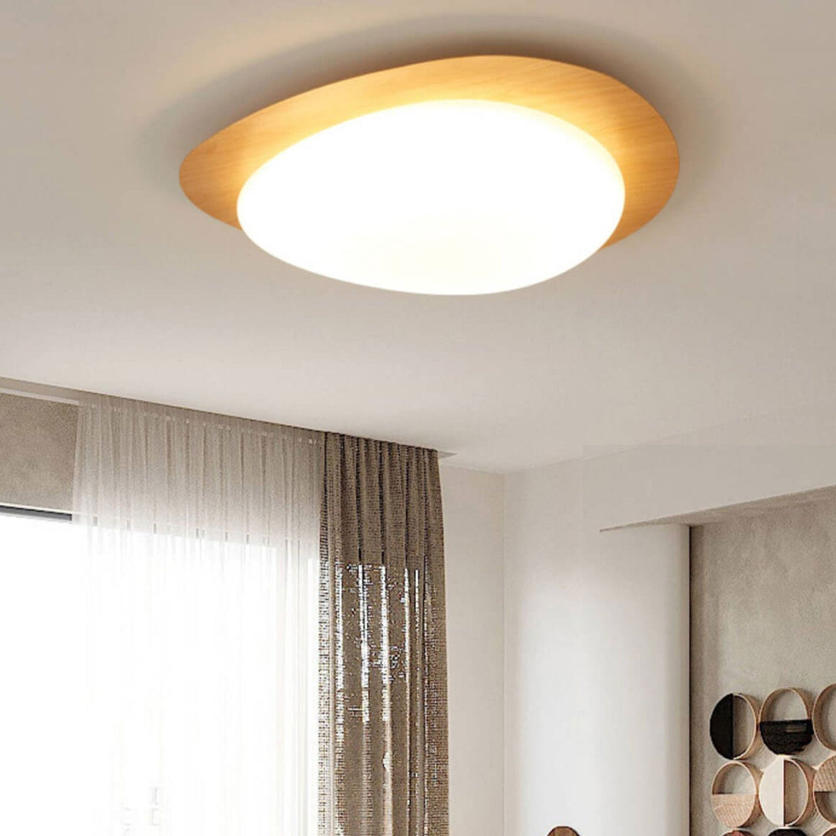 Plafoniera LED a Incasso in Legno con Venature Nordic Iron