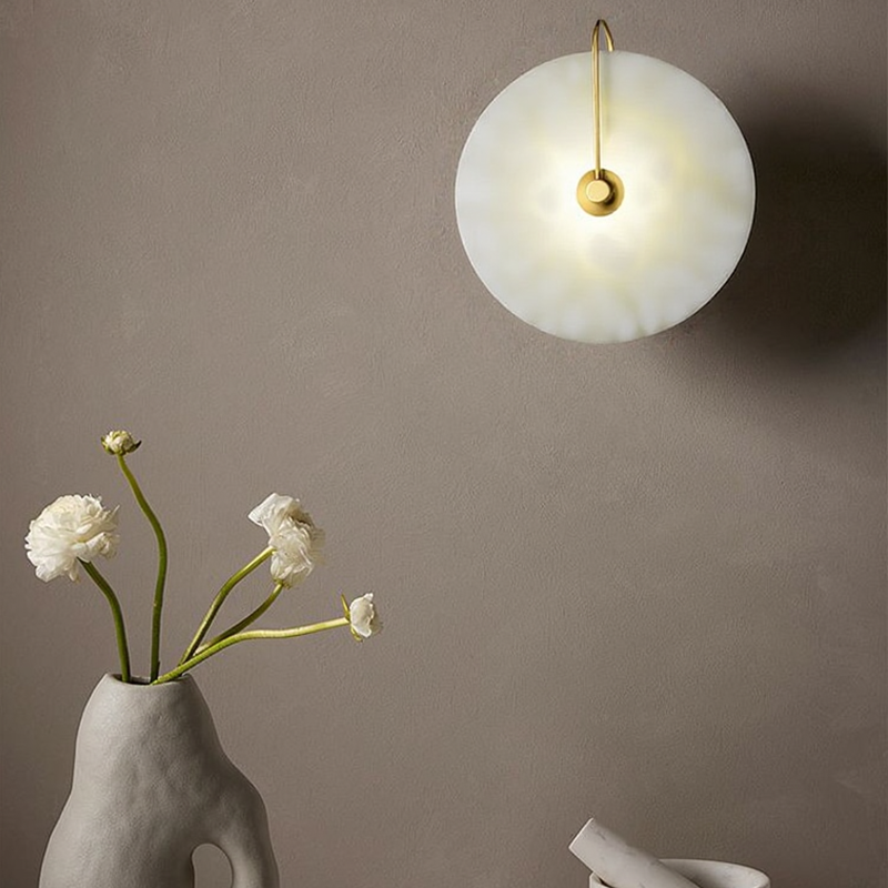 Lampada da Parete in Alabastro Nordico