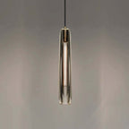 Lampada a sospensione in vetro designer di ottone di giugno fumé