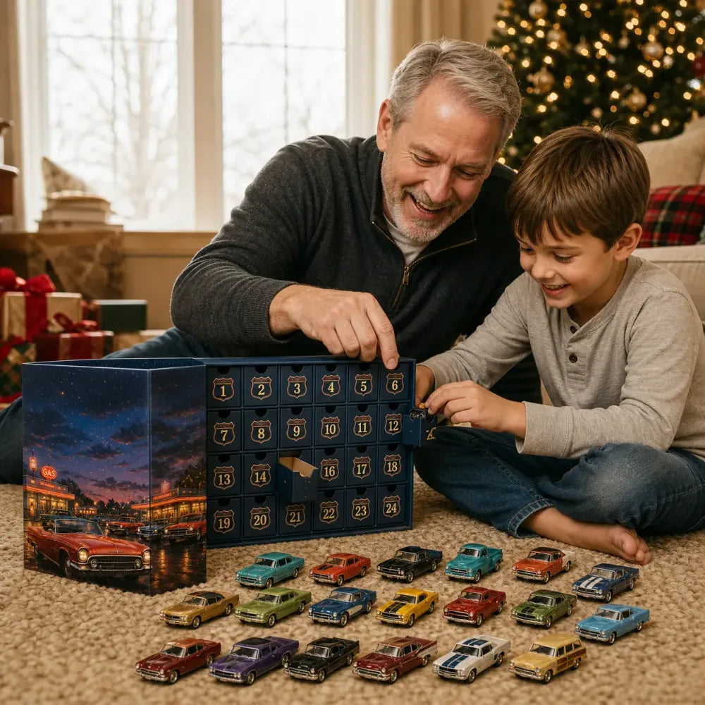 Calendario dell'Avvento Auto Americane 2026 – 24 Classici d'Epoca