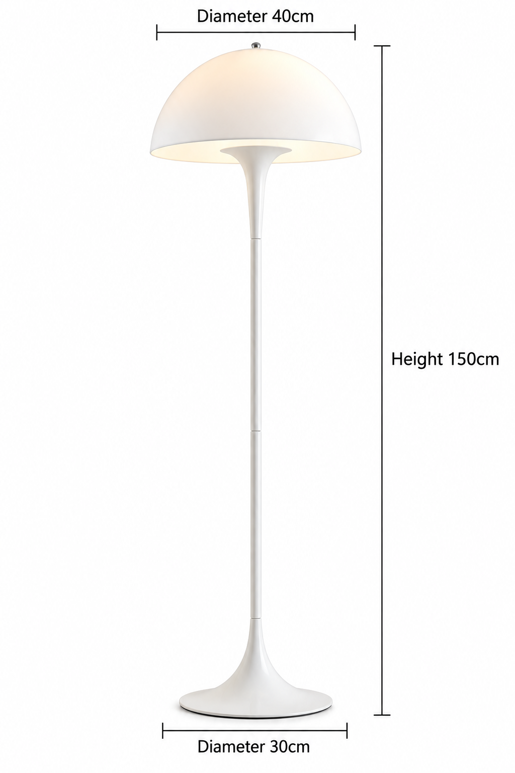 Lampada Panthella – Lampada da Tavolo Champignon di Metà Secolo con Luce Morbida Diffusa