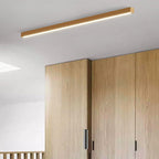 Arisha Linear Slim Ceiling Light, Legno