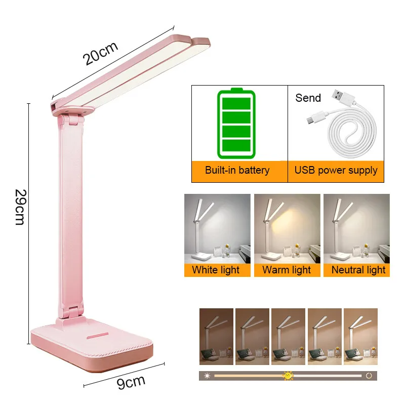 LumoFlex – Lampada da scrivania LED ricaricabile con controllo touch e design pieghevole
