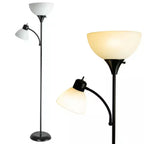 Lampada da Terra LED con Due Fonti di Luce – Lampada da Terra con Luce di Lettura