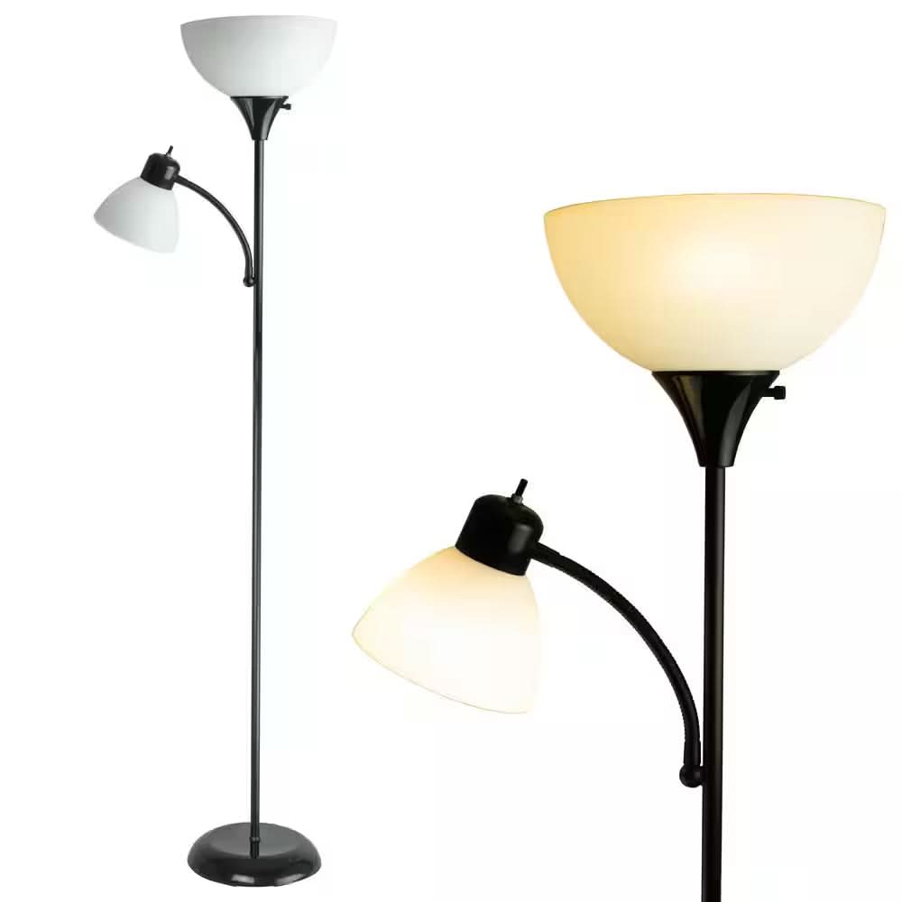 Lampada da Terra LED con Due Fonti di Luce – Lampada da Terra con Luce di Lettura